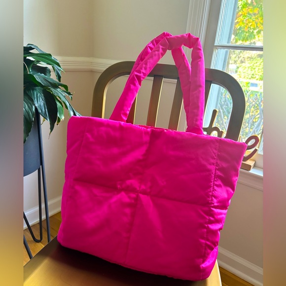 Hot pink puffer tote from Ulta NWT - Picture 1 of 4
